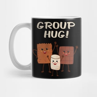 Group Hug Camping Campfire Chocolate Marshmallow S'Mores Mug